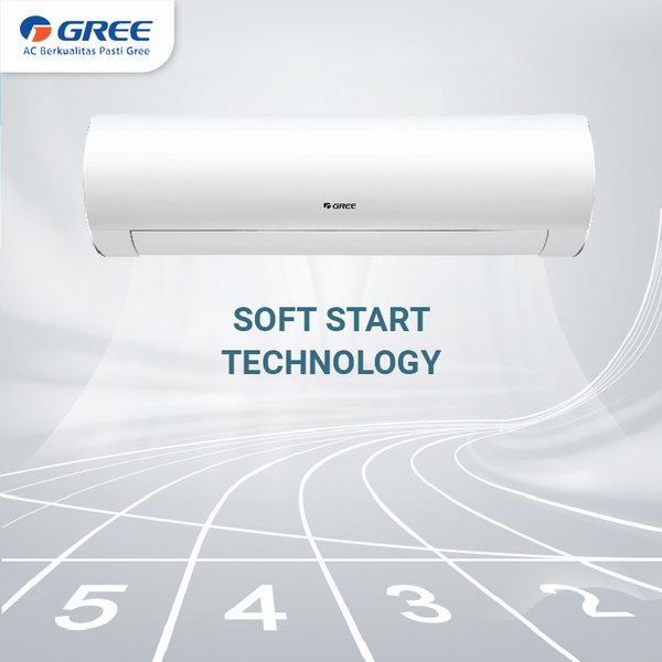 Gree AC Split ( AC Dinding ) Inverter F1 Series 2 PK R32 1400 Watt - GWC-18F1 | GWC18F1S | 18F1 